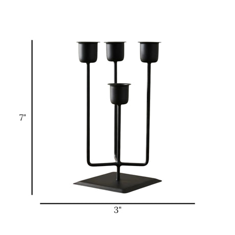 metal candle stand 4s black 7"x3" china