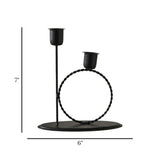 metal candle stand 2s black 7"x6" china