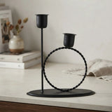 metal candle stand 2s black 7"x6" china