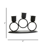 metal candle stand 3s black 4"x6" china