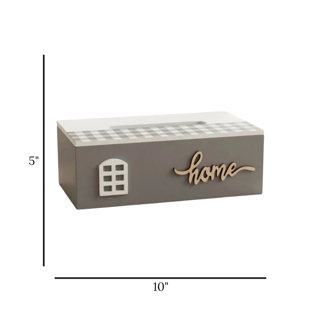 wooden tissue box grey 5"x10" china