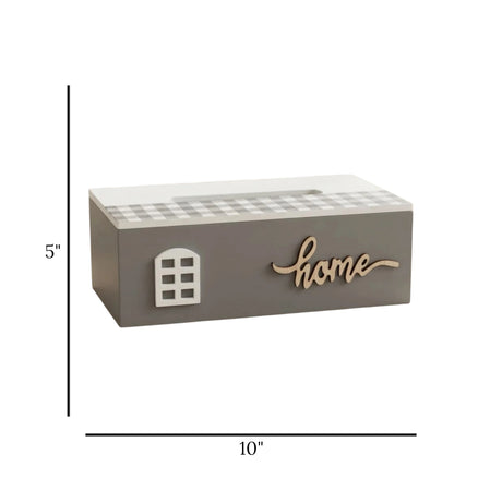 wooden tissue box grey 5"x10" china