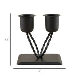 metal candle stand 2s black 3.5"x3" china