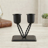 metal candle stand 2s black 3.5"x3" china