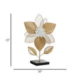 metal table  decorative flower golden 13''x10'' china