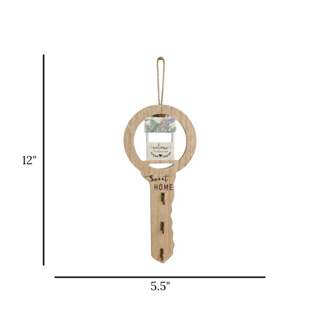 key hook wooden 3s skin 12"x5.5" china