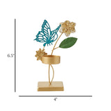 metal candle stand butterfly golden 6.5''x4'' china