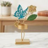 metal candle stand butterfly golden 6.5''x4'' china