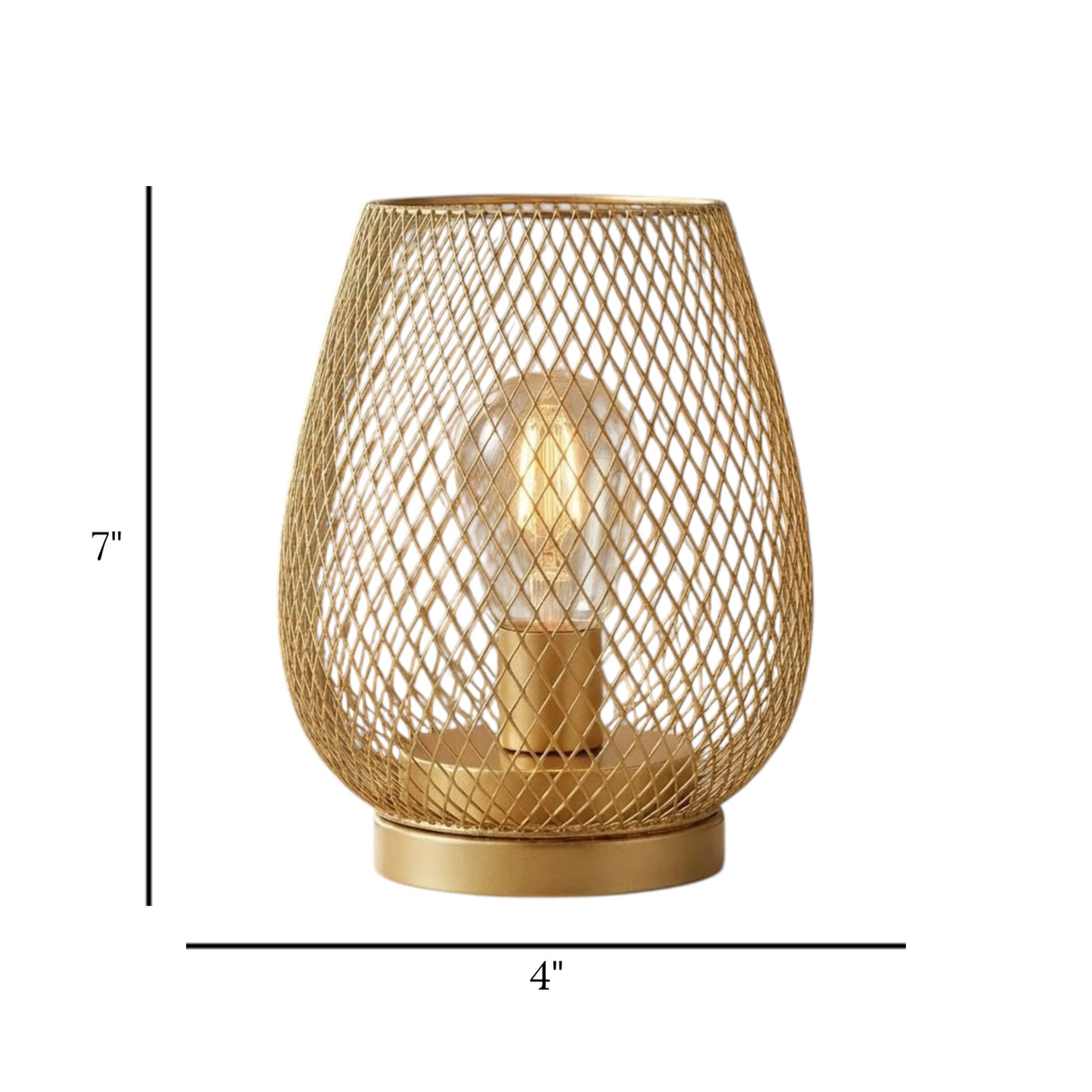 metal led cage light net golden 7''x4'' china