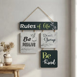 wall hanging quotation rules of life 4s 16"x14" china