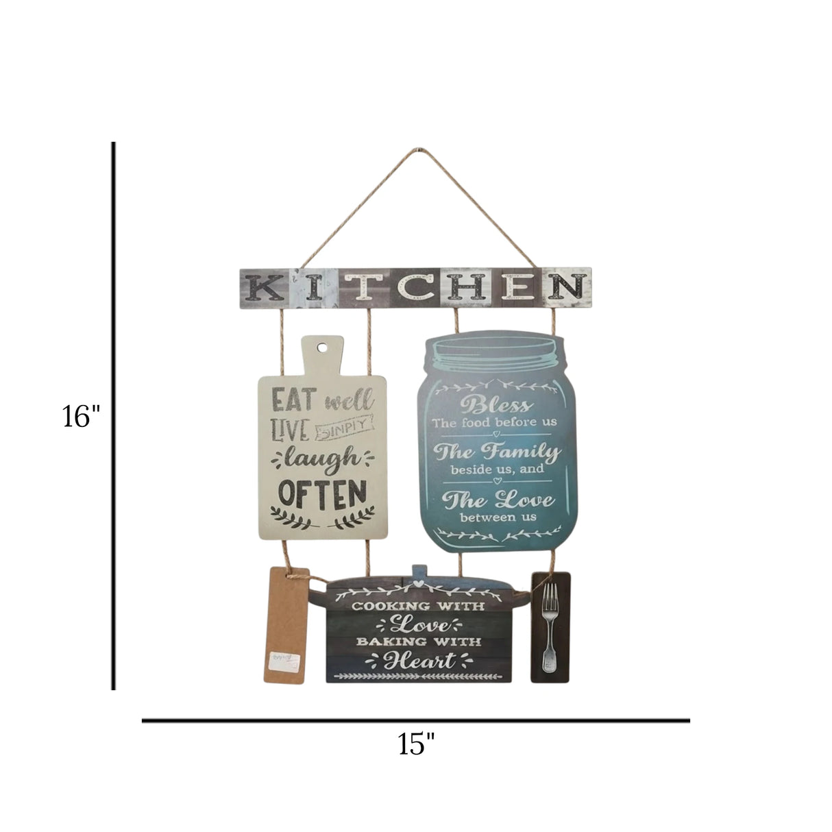 wall hanging quotation kitchen 6s 16"x15" china
