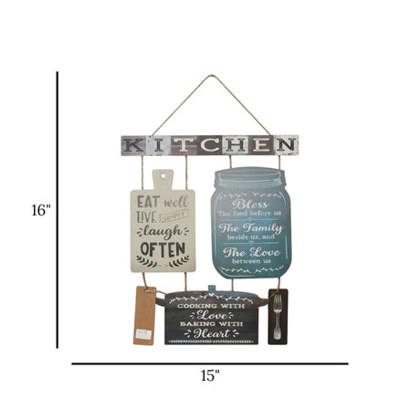 wall hanging quotation kitchen 6s 16"x15" china