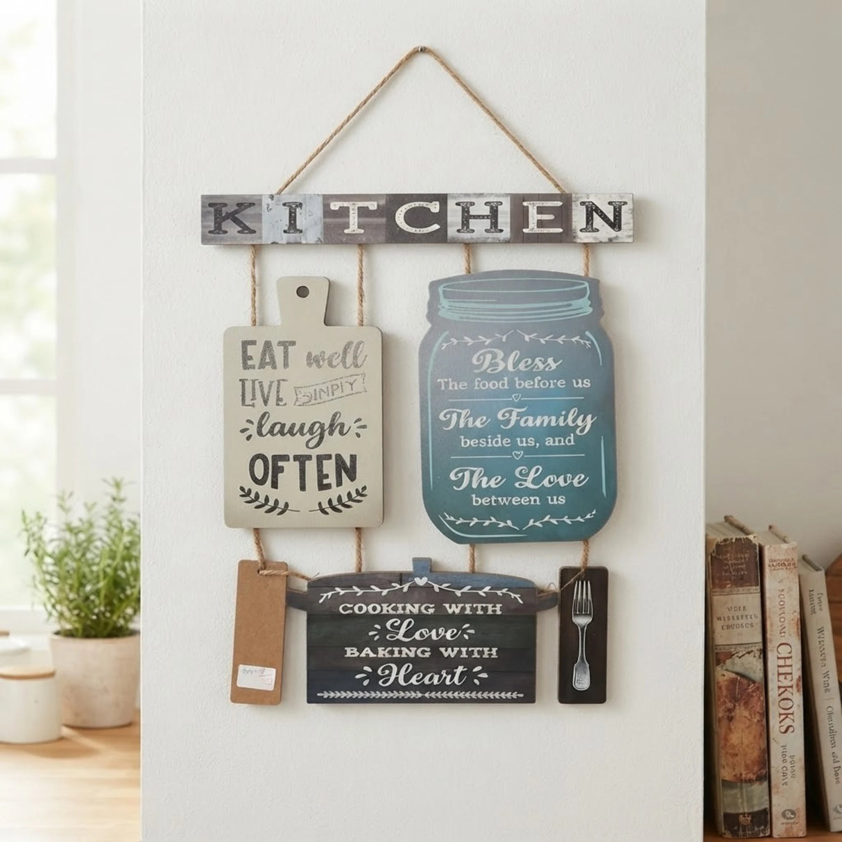 wall hanging quotation kitchen 6s 16"x15" china