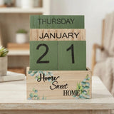 table wooden calendar green 6"x5" china