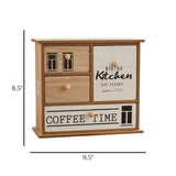 wooden 4 mini drawer skin & white 8.5"x9.5" china