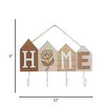 key hook wooden 4s home white 8"x12" china