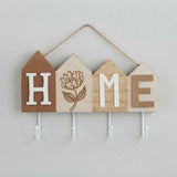 key hook wooden 4s home white 8"x12" china