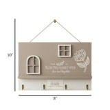 key hook wooden 4s home white & dusty 10"x8" china