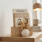 table wooden calendar white & skin 6"x5" china