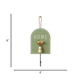 key hook wooden 1s home green 8"x4" china