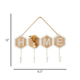key hook wooden 4s home white & skin 12"x6.5" china