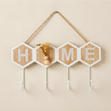 key hook wooden 4s home white & skin 12"x6.5" china