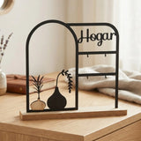 metal clender arch hogar black 8.5"x9.5" china
