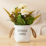 plastic flower pot jasmine off white 9.5''x4'' china