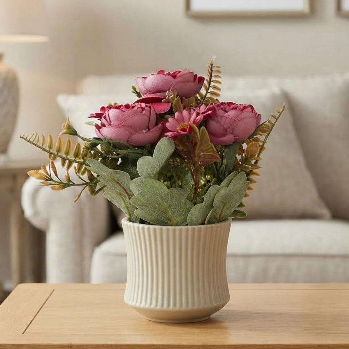 ceramic flower pot peony pink 9''x4'' china