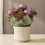 CERAMIC FLOWER POT PEONY LAVENDER 9''X4'' CHINA