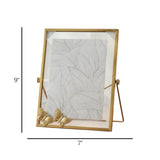 metal photo frame rectangle golden 9"x7" china