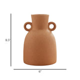 ceramic vase terracotta brown 8.5''x6'' china