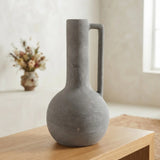 ceramic vase ciri grey 14''x6'' china