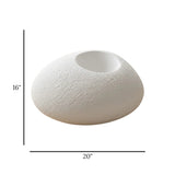 ceramic vase stone shape white small 20''x16'' china