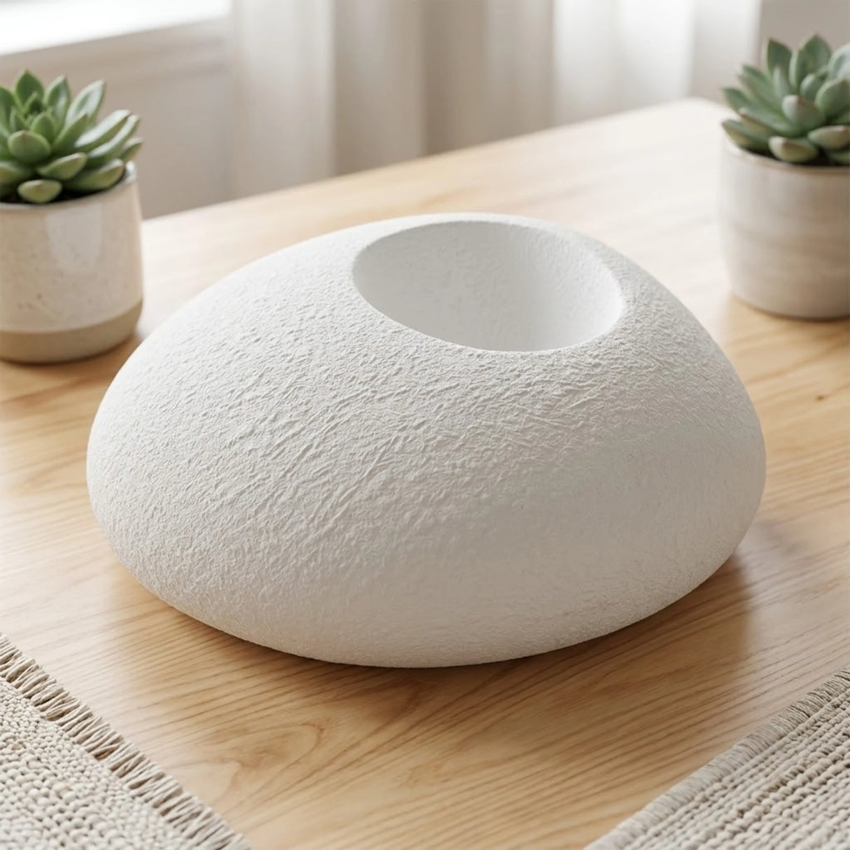 ceramic vase stone shape white small 20''x16'' china
