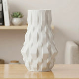 ceramic vase 3d blocks white small 12.5''x5'' china