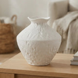 ceramic vase dots white small 7.5''x7.5'' china