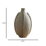 ceramic vase embossed pangolin dusty 13.5"x8.5" china