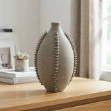 ceramic vase embossed pangolin dusty 13.5"x8.5" china