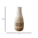ceramic vase bellied 2tone dust large 17.5''x7'' china