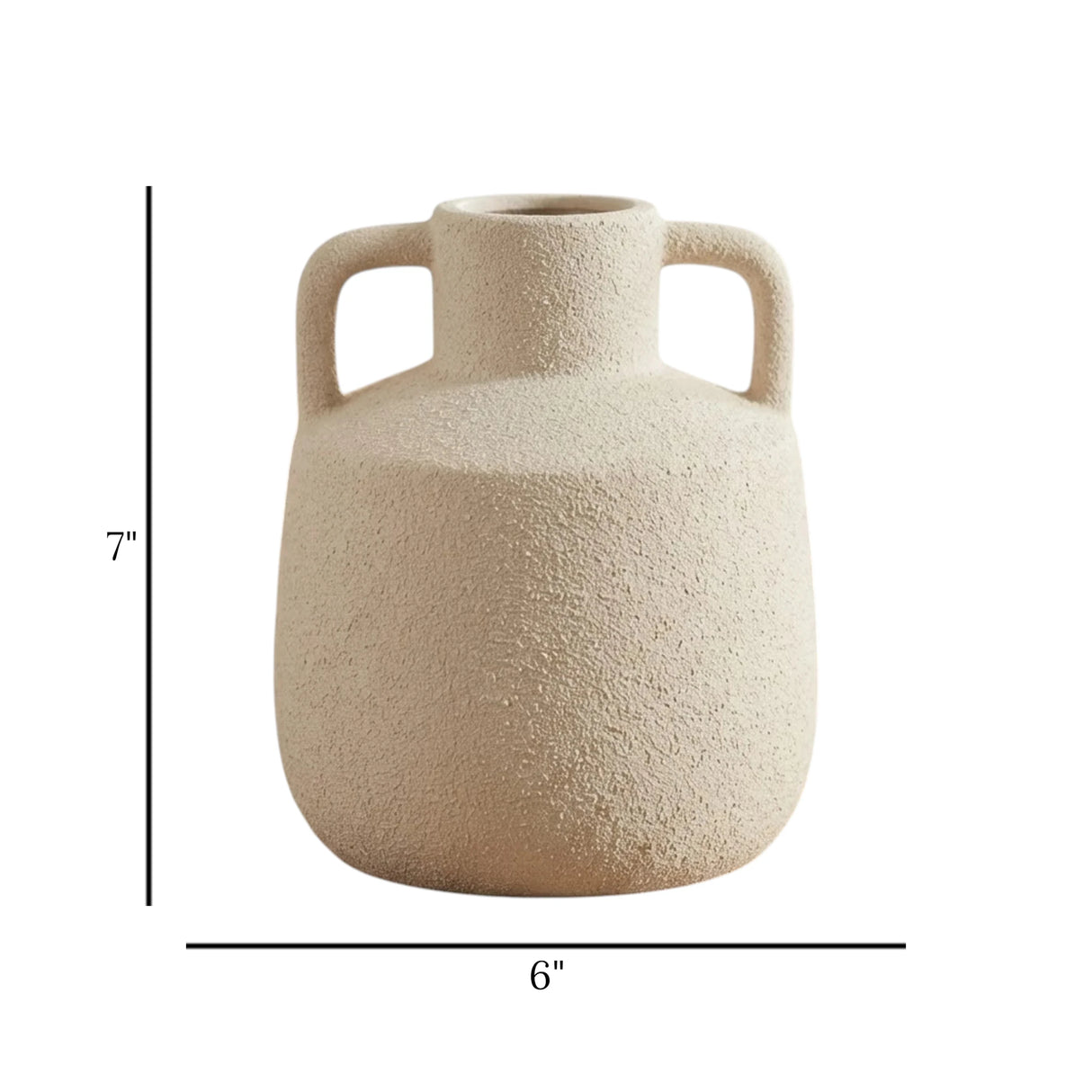ceramic vase terracotta skin 7"x6" china