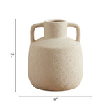 ceramic vase terracotta skin 7"x6" china