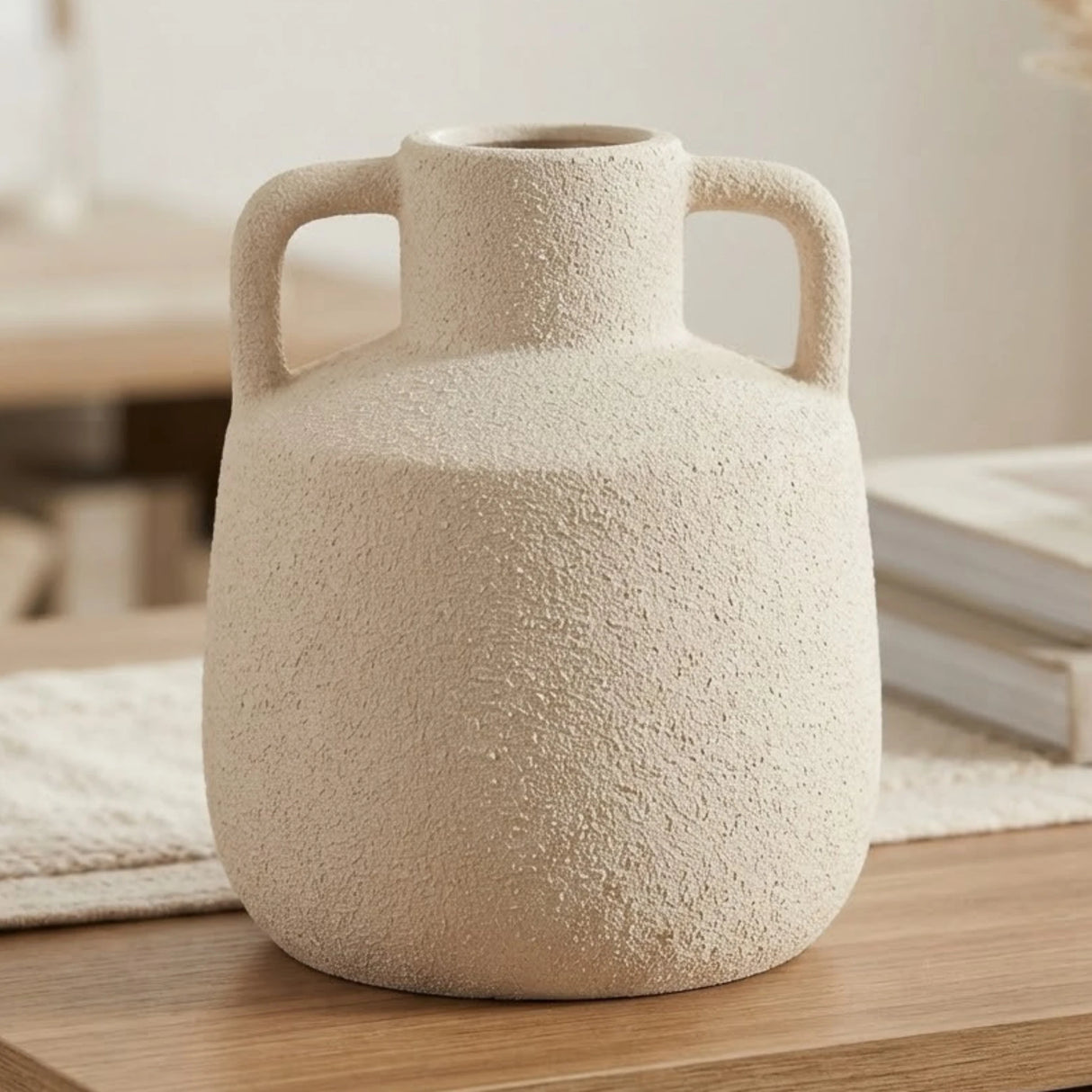 ceramic vase terracotta skin 7"x6" china