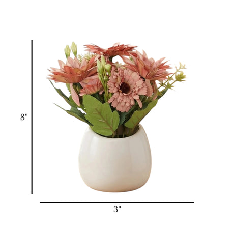 ceramic flower pot hanging daisy brown 8"x3" china