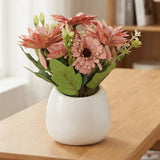 ceramic flower pot hanging daisy brown 8"x3" china