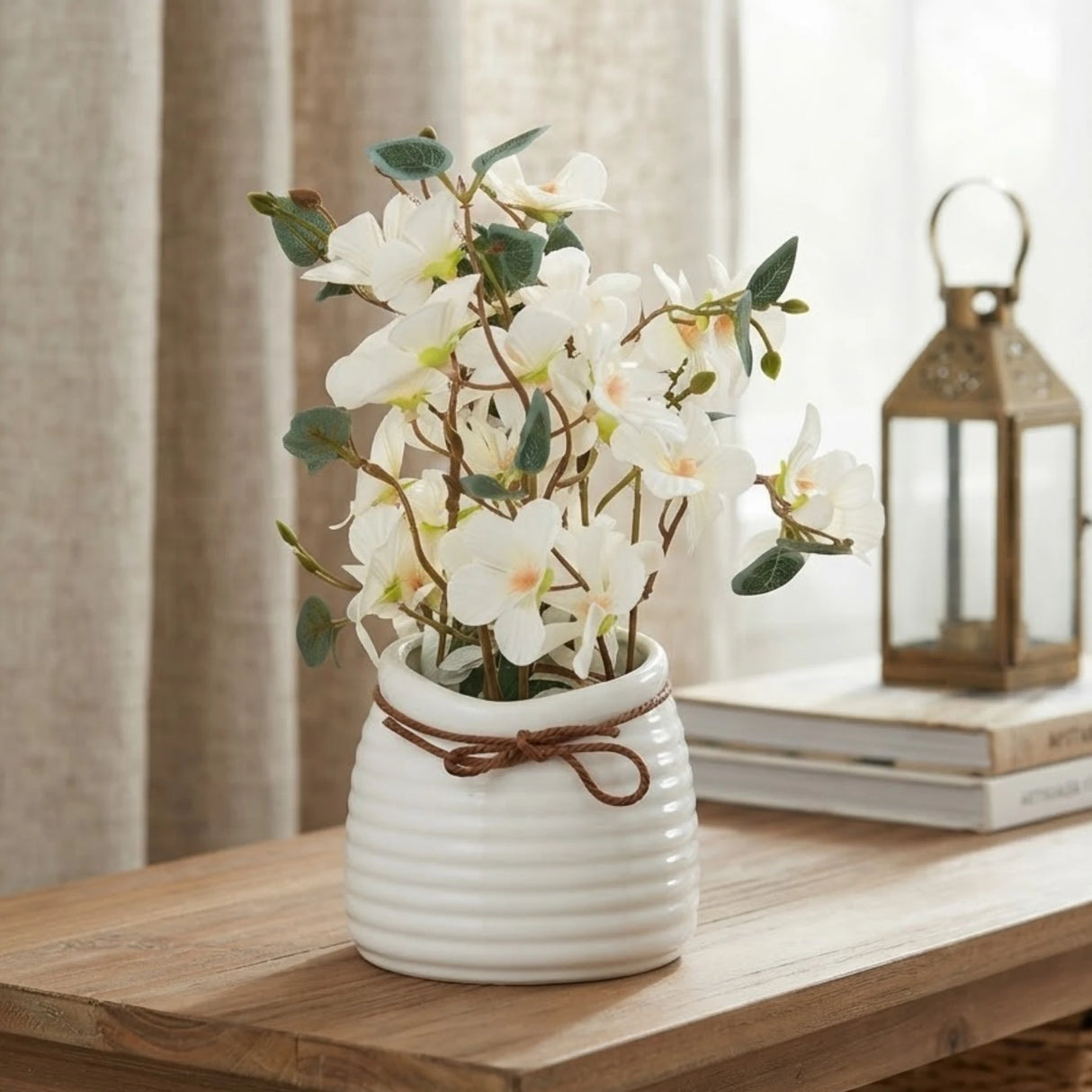 ceramic flower pot begonia white 9"x4" china
