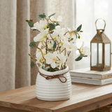 ceramic flower pot begonia white 9"x4" china