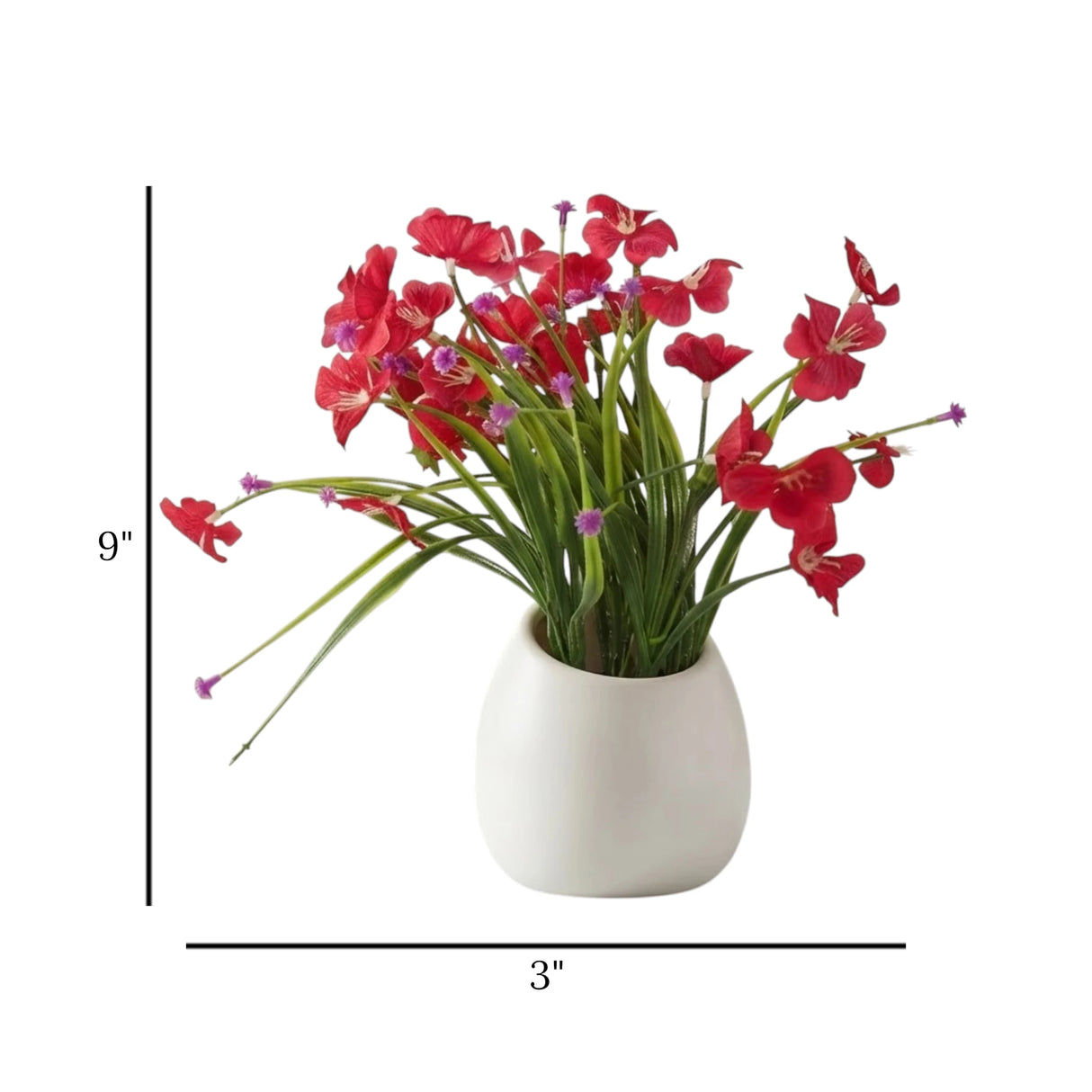 ceramic flower pot hanging petal dark pink 9"x3" china