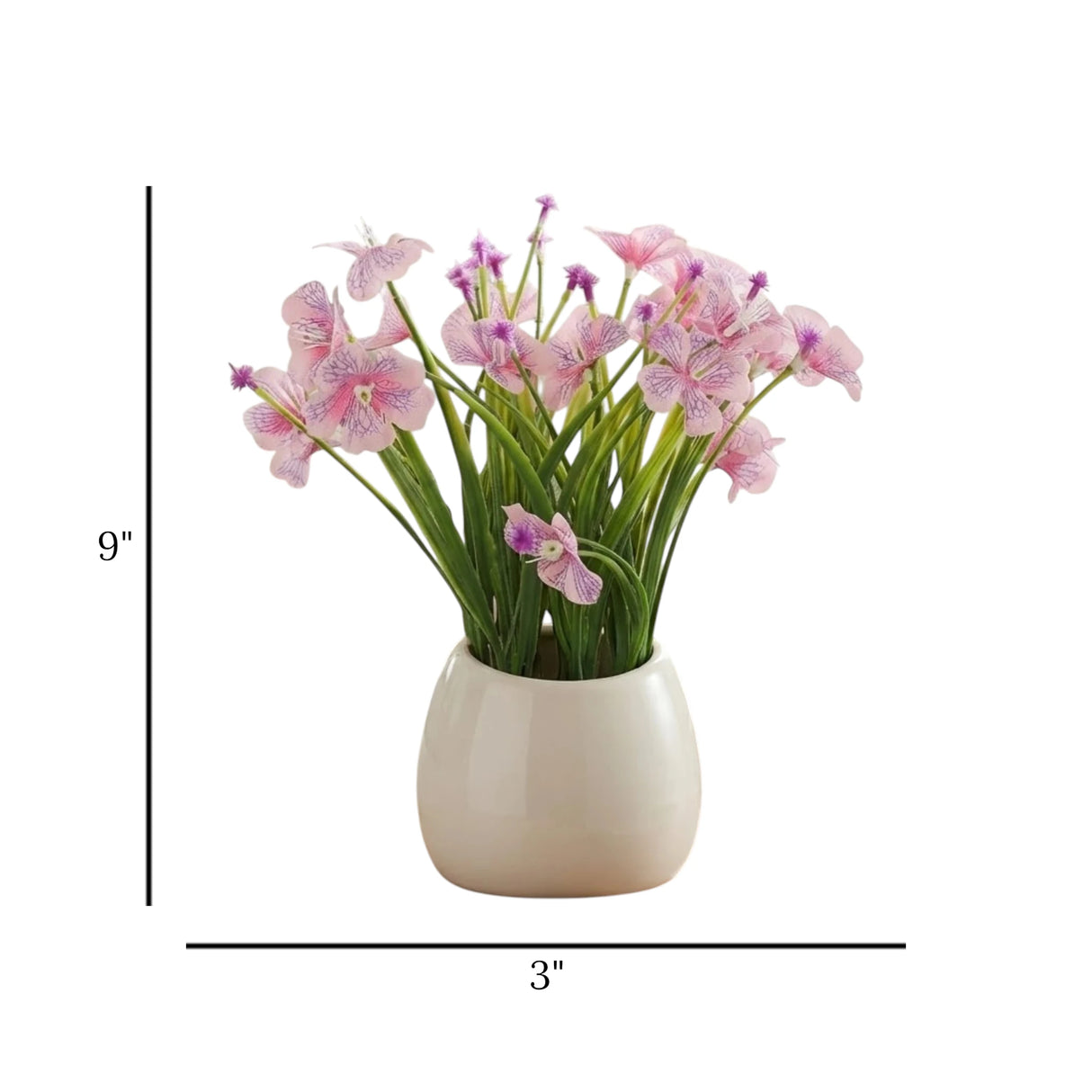 ceramic flower pot hanging petal pink 9"x3" china