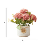 flower pot plastic camellia pink 8''x4'' china